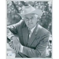Curt Gowdy Sportscaster Signed 8x10 Glossy Photo JSA Authenticated