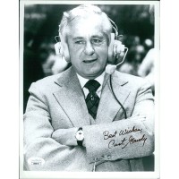 Curt Gowdy Sportscaster Signed 8x10 Glossy Photo JSA Authenticated