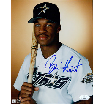 Brian Hunter Houston Astros Signed 8x10 Glossy Photo JSA Authenticated Brian Hunter Houston Astros Signed 8x10 Glossy Photo JSA Authenticated