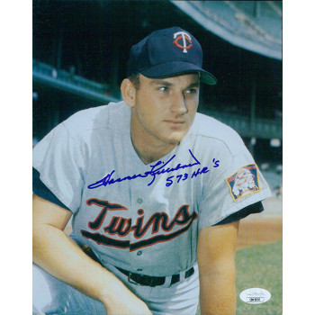 Harmon Killebrew Minnesota Twins Signed 8x10 Cardstock Photo JSA Authenticated