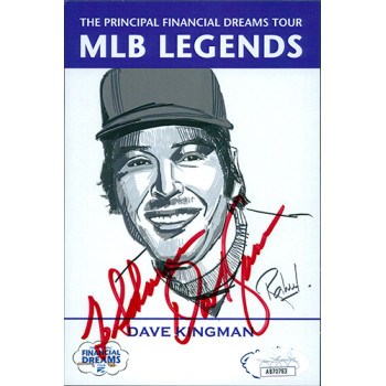 Dave Kingman Signed 4x6 Promo Cardstock Photo JSA Authenticated