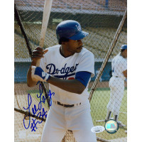 Lee Lacy Los Angeles Dodgers Signed 8x10 Glossy Photo JSA Authenticated