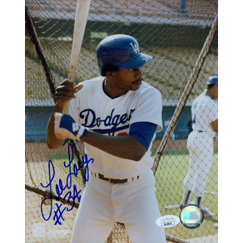 Lee Lacy Los Angeles Dodgers Signed 8x10 Glossy Photo JSA Authenticated