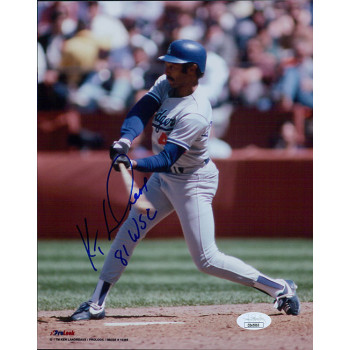 Ken Landreaux Los Angeles Dodgers Signed 8x10 Glossy Photo JSA Authenticated
