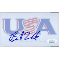 Brent Lillibridge Team USA Signed 3.5x6 Glossy Photo JSA Authenticated Brent Lillibridge Team USA Signed 3.5x6 Glossy Photo JSA Authenticated