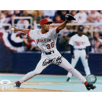 Ramon Ortiz Anaheim Angels Signed 8x10 Glossy Photo JSA Authenticated