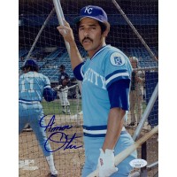 Amos Otis Kansas City Royals Signed 8x10 Glossy Photo JSA Authenticated