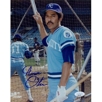 Amos Otis Kansas City Royals Signed 8x10 Glossy Photo JSA Authenticated