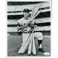 Albie Pearson Los Angeles Angels Signed 8x10 Glossy Photo JSA Authenticated