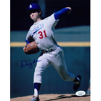 Doug Rau Los Angeles Dodgers Signed 8x10 Glossy Photo JSA Authenticated