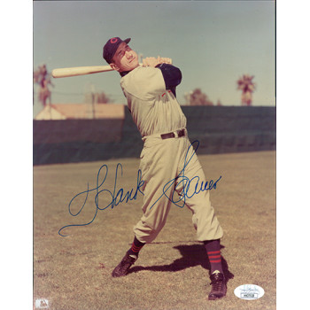 Hank Sauer Cincinnati Reds Signed 8x10 Glossy Photo JSA Authenticated