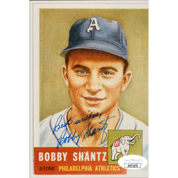 Bobby Shantz Philadelphia Athletics Signed 4x6 Glossy Photo JSA Authenticated
