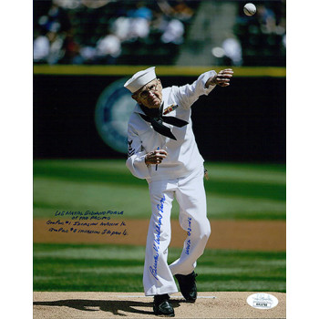 Burke Waldron Seattle Mariners WWII Signed 8x10 Matte Photo JSA Authenticated