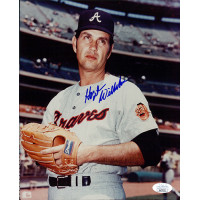 Hoyt Wilhelm Atlanta Braves Signed 8x10 Glossy Photo JSA Authenticated