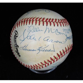 500 Home Run Club Signed ONL Baseball by 11 JSA Authenticated Mantle/Mays/Aaron