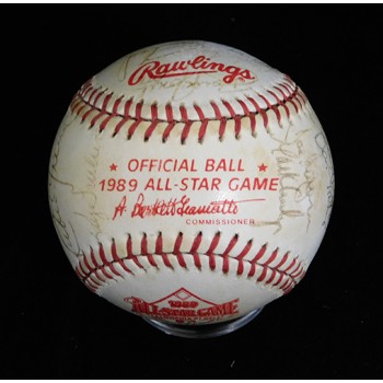 All-Stars 1989 Signed Baseball by 29 JSA Authenticated Nolan Ryan Kirby Puckett