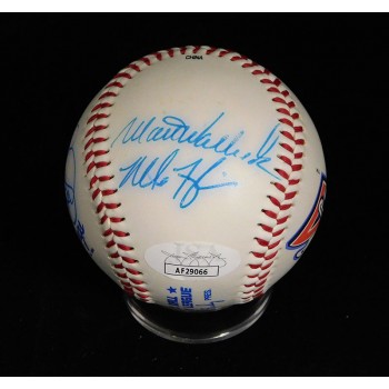 Anaheim Angels Players & Coaches Baseball by 7 JSA Authenticated Hatcher Fyhrie