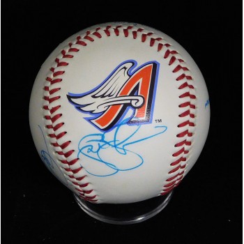 Anaheim Angels Players & Coaches Baseball by 6 JSA Authenticated Maddon Bowa