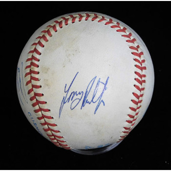 California Angels Philips, Easley, Perez, Davis Signed OAL Baseball JSA Authen