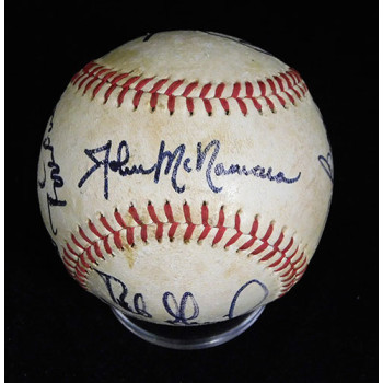 California Angels 1983 Carew/Lynn/Grich +4 Signed OAL Baseball JSA Authenticated
