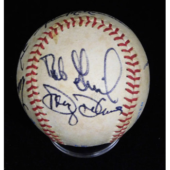 California Angels 1983 Carew/Lynn/Grich +4 Signed OAL Baseball JSA Authenticated