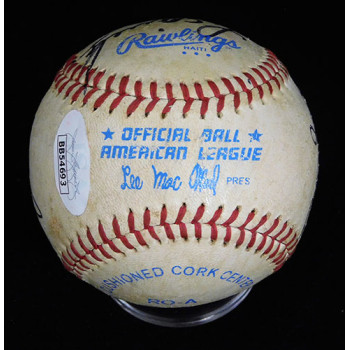 California Angels 1983 Carew/Lynn/Grich +4 Signed OAL Baseball JSA Authenticated