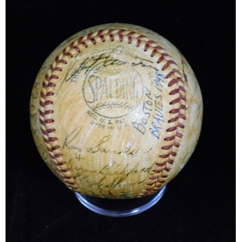 Boston Braves 1948 Team Signed Spalding ONL Baseball by 25 JSA Authenticated