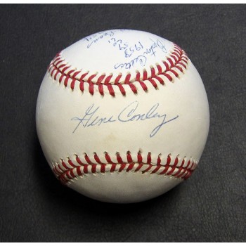 Gene Conley Signed Rawlings National League Baseball JSA Authenticated W/ Stats