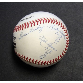 Gene Conley Signed Rawlings National League Baseball JSA Authenticated W/ Stats