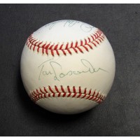 Dodgers Tommy Lasorda Mike Scoscia Orel Hershiser Signed Baseball JSA Authentic