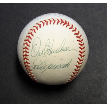 Dodgers Tommy Lasorda Mike Scoscia Orel Hershiser Signed Baseball JSA Authentic