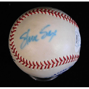 Los Angeles Dodgers Lasorda Sax Johnstone Signed Spalding Baseball JSA Authentic