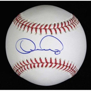 Yunel Escobar Signed Major League Baseball In Blue Pen MLB Authenticated