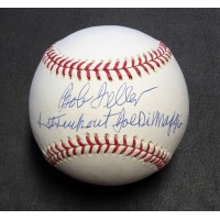 Bob Feller Signed Inscribed Rawlings Major League Baseball JSA Steiner Authentic