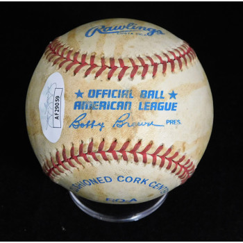 Carlton Fisk Red Sox Signed Official American League Baseball JSA Authenticated