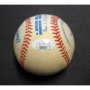 Tommy Henrich Old Reliable Signed Official American League Baseball JSA Authen