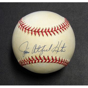 Jim Catfish Hunter Signed Official American League Baseball JSA Authenticated