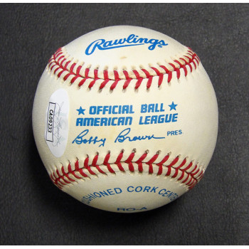 Jim Catfish Hunter Signed Official American League Baseball JSA Authenticated