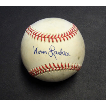Norm Larker Signed Official Rawlings National League Baseball JSA Authenticated