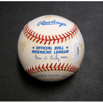 Mickey McDermott Signed Rawlings American League Baseball JSA Authenticated