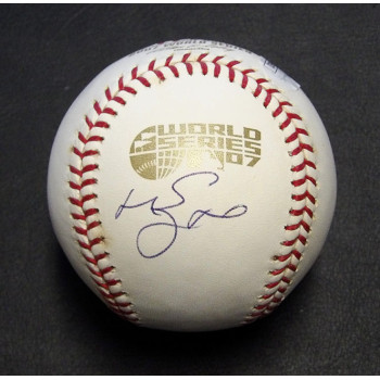 Manny Ramirez Signed Rawlings 2007 World Series Baseball JSA Authenticated
