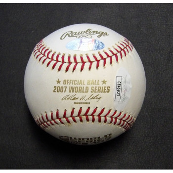 Manny Ramirez Signed Rawlings 2007 World Series Baseball JSA Authenticated