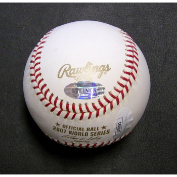 Manny Ramirez Signed Rawlings 2007 World Series Baseball JSA Authenticated