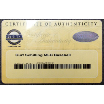 Curt Schilling Signed Official Rawlings Major League Baseball JSA Steiner Authen