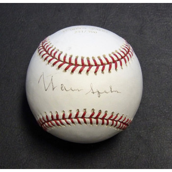 Warren Spahn Signed Official Major League Baseball JSA Authenticated /500