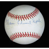 Warren Edward Spahn Signed Official National League Baseball JSA Authentication