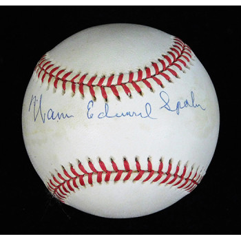 Warren Edward Spahn Signed Official National League Baseball JSA Authentication