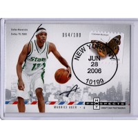 Maurice Ager 2006-07 Fleer Hot Prospects Draft Day Postmarks Signed Card DD-MA