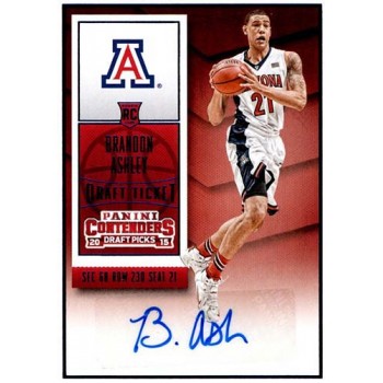 Brandon Ashley Signed 2015-16 Panini Contenders Basketball Card