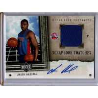 Jason Maxiell 2005-06 Upper Deck Portraits Scrapbook Swatches Signed Card SSA-JA